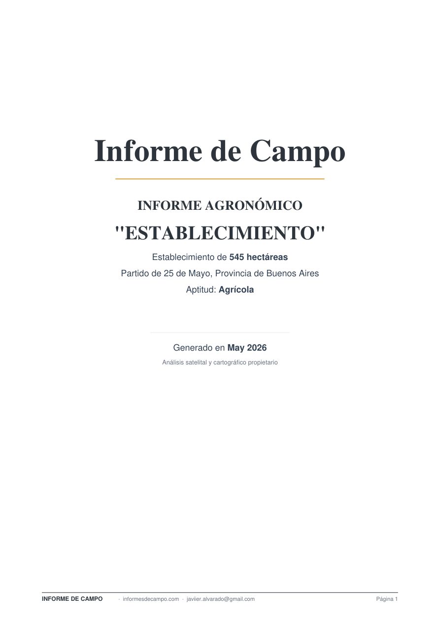 Portada del informe